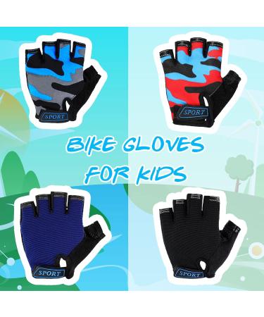 Geyoga Half-Finger Bicycle Gloves for Kids | Breathable Fingerless Cycling Gloves for Boys & Girls (Ages 8-12) - Multiple Colors - Buy Online on GoSupps.com