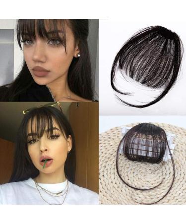 Clip in Bangs Human Hair French Bangs Extensions - Jet Black - Buy Online on GoSupps.com