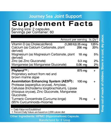 Journey Sea Joint Support - 120 Capsules for Optimal Joint Health | International Shipping Available - Buy Online on GoSupps.com