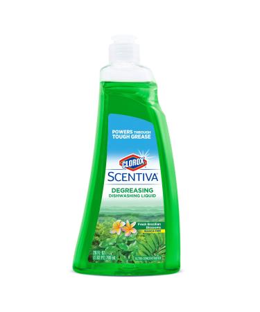 Clorox Scentiva Dish Soap, Great Smelling Dishwashing Liquid Cuts Through Tough Grease FAST, Quick Rinsing Formula Washes Away Germs, A Powerful Clean You Can Trust, Fresh Brazilian Blossoms, 26 oz Fresh Brazilian Blossoms