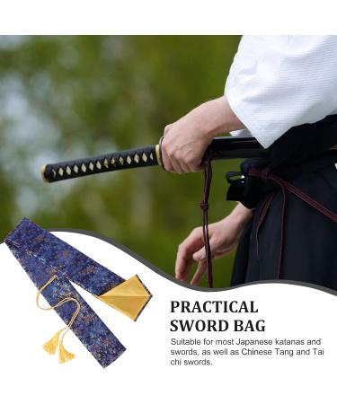 Yardwe Silk Katana Bag with Tassels Samurai Sword Pouches | Dark Blue Tai-chi Swords Container for Wakizashi | Samurai Storage Covers - Shop Now! - Buy Online on GoSupps.com