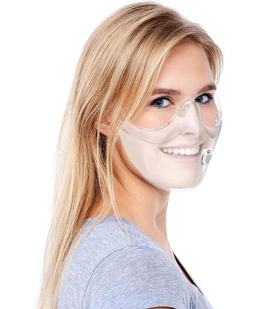 Chihuobang Transparent Facial Cover with Valve - Breathable Washable & Reusable Protection - Buy Online on GoSupps.com