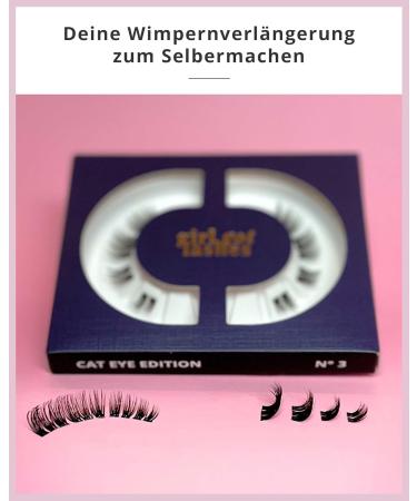 Girlgotlashes Mini Box Cat Eye Edition N3 - Vegan Handmade Eyelash Extensions for Home Use 5-7 Days Hold - Perfect Couple Fake Lashes - Buy Online on GoSupps.com
