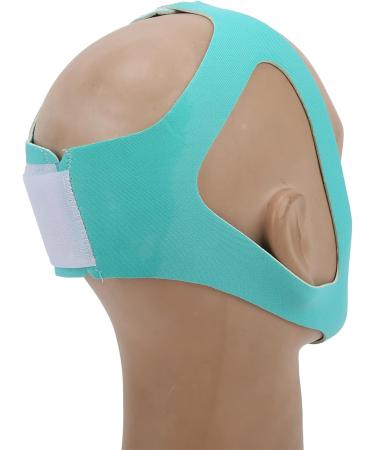 Adults Breathable Anti-Snoring Chin Strap with Jaw Support Belt - Blue Green - Buy Online on GoSupps.com