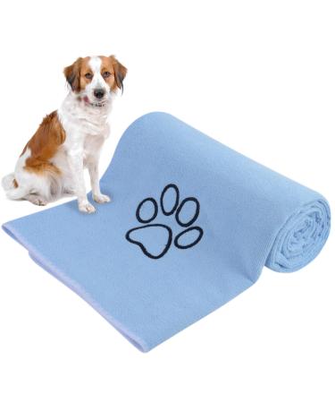 Kinhwa dog towel extra absorbent large xxl 76cmx127cm 1 pack microfiber towels for dogs and cats pet towel quick -drying & soft microfiber cloth washable & durable light blue 76cmx127cm dark blue