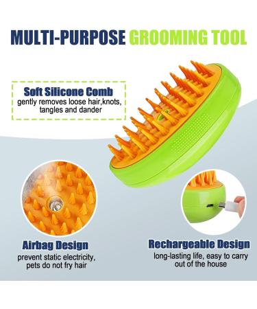 Steamy Cat Brush 3 In1 Cat Steam Brush Pet Hair Cleaner Brush Self Cleaning Steam Brush Cat Steamer Brush Massage Cat Hair Brush for Removing Tangled Loosse Hair for Home Office School Height blue - Buy Online on GoSupps.com
