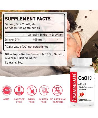 Novafun ALA & CoQ10 Capsules 2-Pack Bundle Supports Advanced Antioxidant Action & Cellular Energy for Adults - Buy Online on GoSupps.com