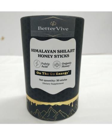 Himalayan Shilajit Sticks with Organic Honey and Saffron | Easy to Consume Organic Shilajit | 30 Sticks for Energy Boost & Immune Support | 85+ Trace Minerals | 75%+ Fulvic Acid - Buy Online on GoSupps.com