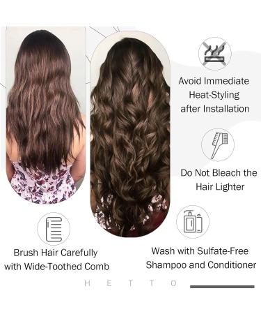 Hetto Real Hair Ombre Extensions #2/8/2 - Darkest Brown to Ash Brown 70g 30cm | Remy Hair Quality for International Shipping - Buy Online on GoSupps.com