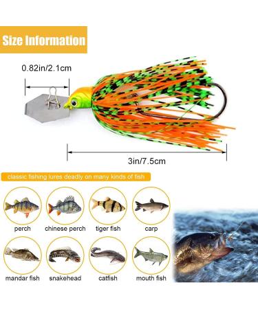 Art Bait Set - Silicone Skirts Fishing Blinker Jig Spinner Set for Trout Perch Pike - 6 Piece Crankbait & Spinbait Fishing Bait - Buy Online on GoSupps.com