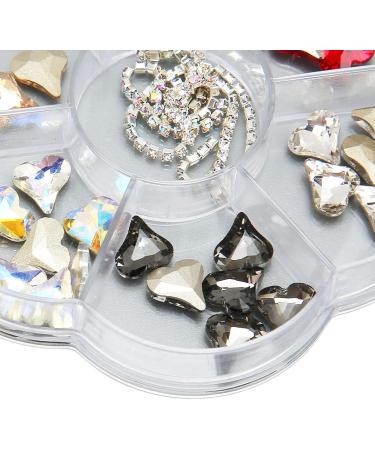 1 Box Resin Nail Art Ornaments Shiny Nail Rhinestones with Multi Sizes and Shapes Shiny Nail Accessories for Girls Women DIY Decoration Supplies for Nail Art DIY Crafts - Buy Online on GoSupps.com