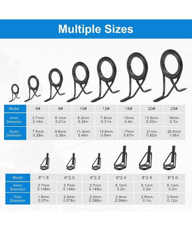 Hifisher Fishing Rod Tip Repair Kit - Stainless Steel Ceramic Guides Replacement Set - Buy Online on GoSupps.com