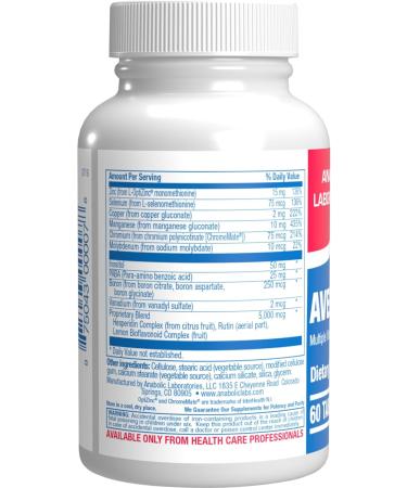 30-In-1 Adult Multivitamin with Iron - Antioxidant Rich Over 50 Multivitamin for Women and Men with Vitamins A C D E B Complex Zinc Magnesium Myo Inositol Citrus Bioflavonoids & More - 1 Month Supply - Buy Online on GoSupps.com