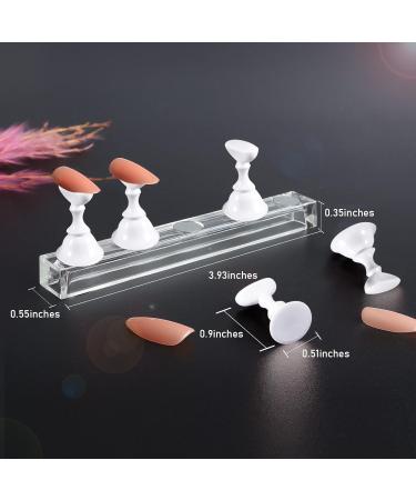 Justotry 2 Set Nail Stand for Press On Nails Display - Fake Nails Holder for Painting & Practice - Beginner Acrylic Nail Art Kit Accessories (Black & White) - Buy Online on GoSupps.com