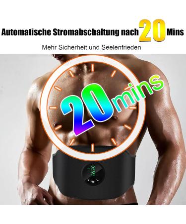 Tosucs EMS Abdominal Muscle Trainer - Electric Power ABS Stimulator with 12 Modes & USB Rechargeable | Ideal for Men & Women - Buy Online on GoSupps.com