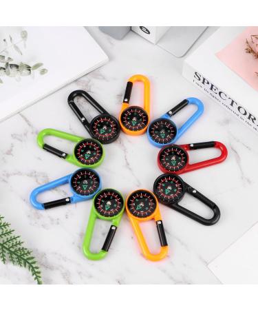 20 Pieces Colored Mini Carabiner Compass Keychain Set - Outdoor Hiking Camping Party Essentials - Buy Online on GoSupps.com