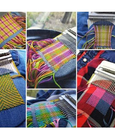 Rumexeng Small Weaving Loom - Wooden Speedweve Darning Loom for DIY Clothing Repair - 14 Hooks for Quick and Beautiful Stitching - Buy Online on GoSupps.com