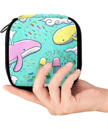 GIAPB Period Bag - Sanitary Napkin Storage & Makeup Pouch | Whales and Fish Color4011 - Buy Online on GoSupps.com