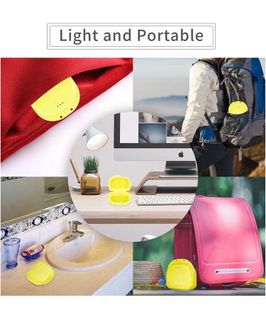 Portable Retainer Box Dental Tray Splint - Self-Cultivation Denture Container for Retainers, Mouth Guards, and Braces (Yellow) - Buy Online on GoSupps.com