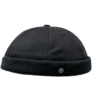 WEROR Men's Docker Cap Docker Hat Fisherman's Hat Harbor Hat Cap Hat WEROR-382.1 One Size Black