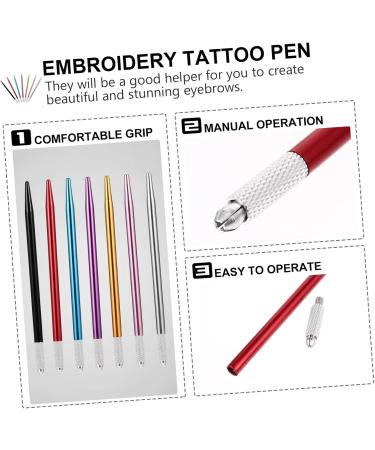 Angoily 7pcs Metal Embroidery Pen Brow Pencil Embroidered Manual Pen Embroidered Pen Cosmetics Korean - Buy Online on GoSupps.com
