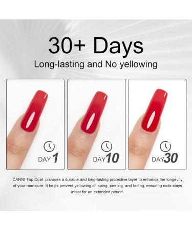 CANNI No Wipe Gel Top Coat 18ml - Scratch Resistant High Gloss Nail Polish for Long Lasting Shine | Soak Off LED Nail Lamp | Perfect for Nail Art Manicure - Buy Online on GoSupps.com