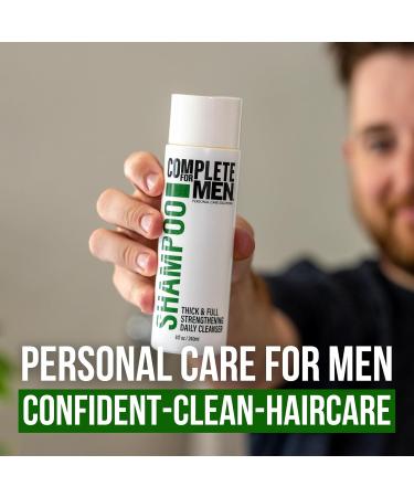Mens Shampoo for Thicker Hair - Paraben & Sulfate Free Deep Cleansing Strengthening Shampoo | Scalp Care & Daily Hair Cleanser - Buy Online on GoSupps.com