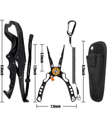 Vufprye Fishing Pliers Set - Upgraded Lip Grippers & Hook Remover, Aluminum Tool Kit for Ice Fishing - Ideal Fishing Gift for Men - Buy Online on GoSupps.com