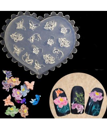 3D Nail Art Silicone Forms - Floral Butterfly Decorations & DIY Templates for Perfect Nail Art - Buy Online on GoSupps.com