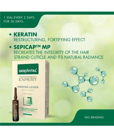 Farmec SA Gerovital Expert Treatment Liquid Keratin 10 vials x 10 ml - Buy Online on GoSupps.com