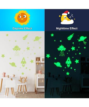 1503pcs Green Glow in The Dark Stars Wall Stickers | Realistic 3D Luminous Stars for Ceiling and Walls | DIY Adhesive Stickers for Baby Bedroom Decoration - Buy Online on GoSupps.com