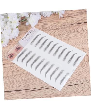 OHPHCALL 2pcs 3d Eyebrow Stickers Maquillaje Para Cejas Hairlike 6d Eyebrow Sticker Kits 3d Stickers Black - Buy Online on GoSupps.com