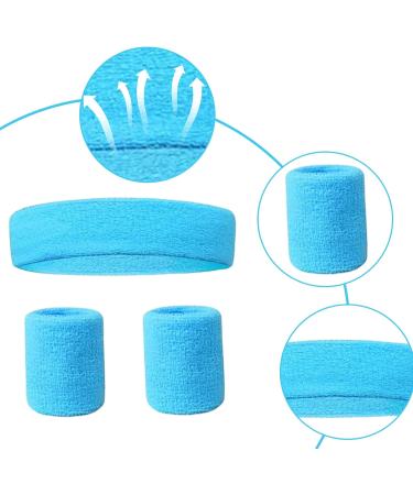 Pinsheng 15-Piece 80s Neon Sweat Band Set | Elastic Wristwear & Bracelets for Women - Perfect for Basketball Tennis & Gym | Fun Carnival Accessories - Buy Online on GoSupps.com