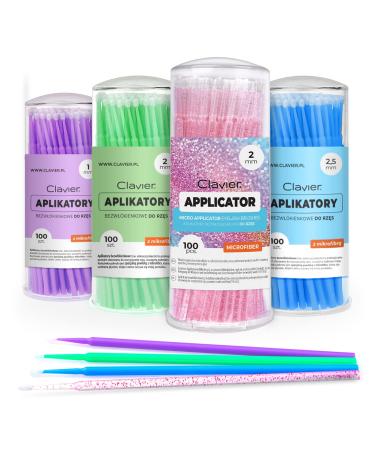 400 pieces micro Applicators brush eyelash extensions for makeup dental and oral care head bendable ultra-fine disposable microbrush (microbrush)