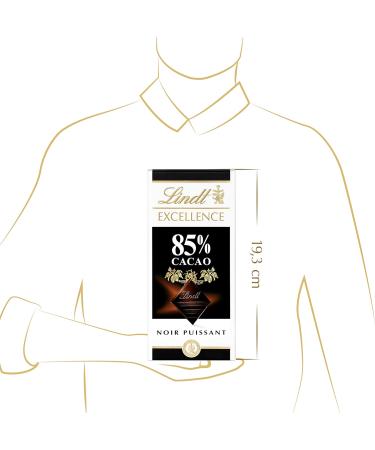 Lindt - 85% Cocoa EXCELLENCE Bar - Dark Chocolate 100g - Buy Online on GoSupps.com