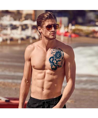 PADOUN Snake Flower Temporary Tattoos - 100% Plant-Based Ink, Long Lasting, Waterproof Stickers | Line Flower Arm Waist Back Tattoos for Women Men (6 Sheets) - Buy Online on GoSupps.com
