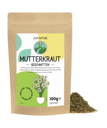 Alpi Nature Alpi Nature Large Chamomile Herbal Tea 100 g Large Dried and Cut Chamomile Tanacetum Parthenium