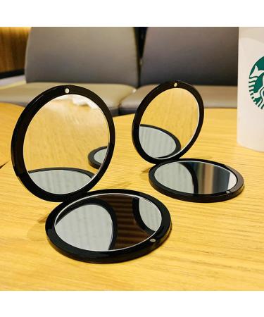 KEQKEV Compact Travel Mirror - Portable Black Round Handheld Makeup Mirror | Stylish & Functional eCommerce Shipping Worldwide - Buy Online on GoSupps.com