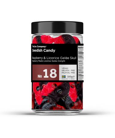 TheJar.Company - Swedish Candy - 18 - Raspberry & Licorice Gel e Skull - Buy Online on GoSupps.com