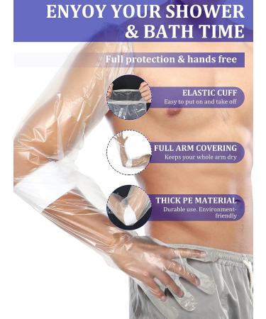 50 Pcs Waterproof Arm Cast Cover - Adult Long Arm Sleeve Protector for Shower, Broken Wound Arm Wrists Elbow - Full Size - Buy Online on GoSupps.com