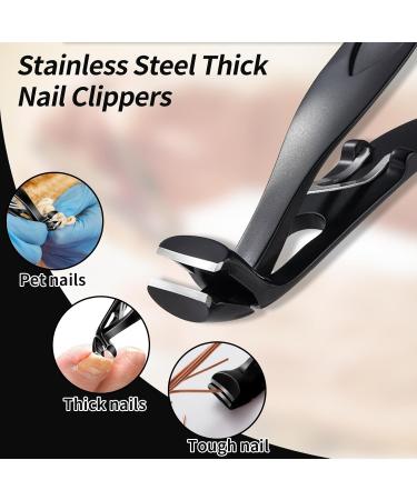 Toe Nail Clippers for Thick Nails Seniors Wide Jaw Opening Nail Clippers Ergonomic Toenail Clipper with Ear Cleaner Ear Wax Remover for Men Stainless Steel Ear Wax Removal Kit Fingernail Clippers - Buy Online on GoSupps.com