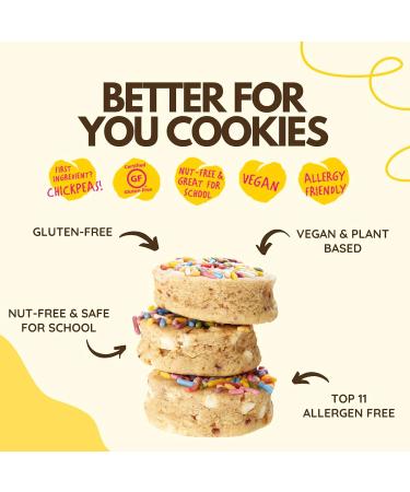 Rule Breakers Birthday Cake Blondie Cookies | Vegan Gluten-Free Snacks | Plant-Based & Allergen-Free | Soft-Baked School Safe Treats | Pack of 24 - 1.9 oz - Buy Online on GoSupps.com