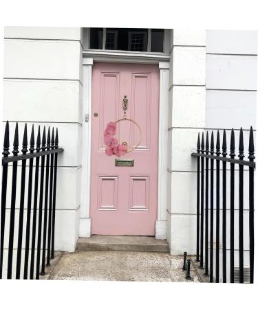 Gadpiparty Iron Craft Wrought Iron Gate Hanging Wreath Rose Pendant Artificial Flower Wall Nordic Decor Wall Hanging Rosy 20x20cm - Buy Online on GoSupps.com
