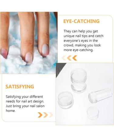 3 Sets Nail Art Silicone Stamp Diy Nail Art Supplies Transparent Nail Stamper Silicone Nail Stamper Head Manicure Kit Silicone Stampers Silica Gel The Se Frosted Sealing Ring - Buy Online on GoSupps.com