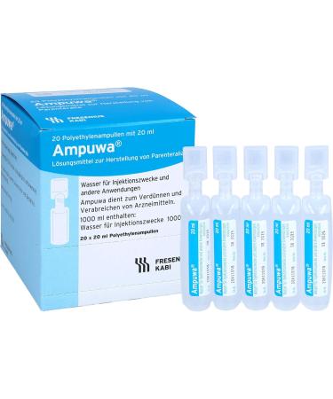 Ampuwa Water for Injection 400 ml - Premium Polyethylene Ampoules for International Shipping - Buy Online on GoSupps.com