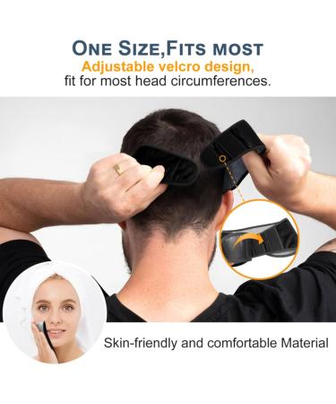 KOVNLO Sinus Relief Mask Moist Washable Electric Heating Pad with 3 Heat & 7 Timer Settings for Sinus Infection Migraine Tension Headache & TMJ Black - Buy Online on GoSupps.com