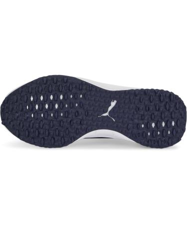 PUMA Men's Fusion Grip Golf Shoe - Size 42 EU | White Silver & Navy - International Shipping Available - Buy Online on GoSupps.com