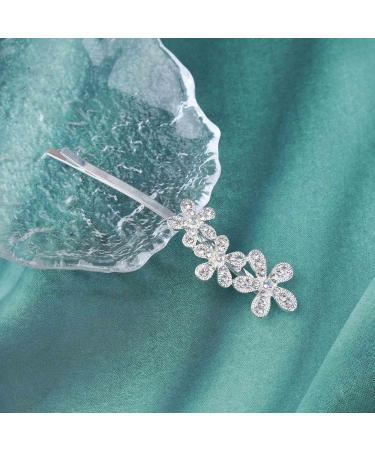 Yheakne Pearl Crystal Wedding Hair Clip Pin Shine Rhinestone Hair Pins Barrette Bling Bridal Hairpin Silver Wedding Headpieces Decorative Bobby Pins Bride Headwear Head Clip Bride Hair Accessories - Buy Online on GoSupps.com