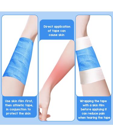 30 Yards Athletic Pre Wrap Tape - 2.76" Blue Foam Underwrap for Sports Non-Adhesive Ideal for Wrists Ankles Hair - International Shipping Available - Buy Online on GoSupps.com