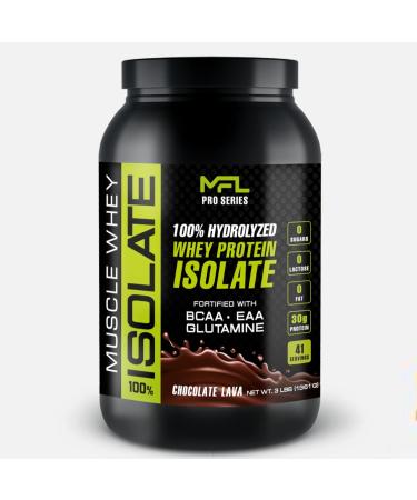 MFL 100% Isolate Protein l 30g of Protein l BCAAs l Keto Friendly l Low Carbs l Gluten Free l 3 lbs. (Chocolate Lave)